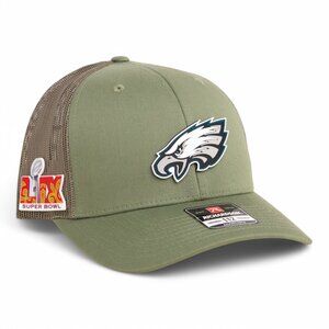 Philadelphia Eagles Super Bowl LIX 3D Snapback Trucker Hat- Loden